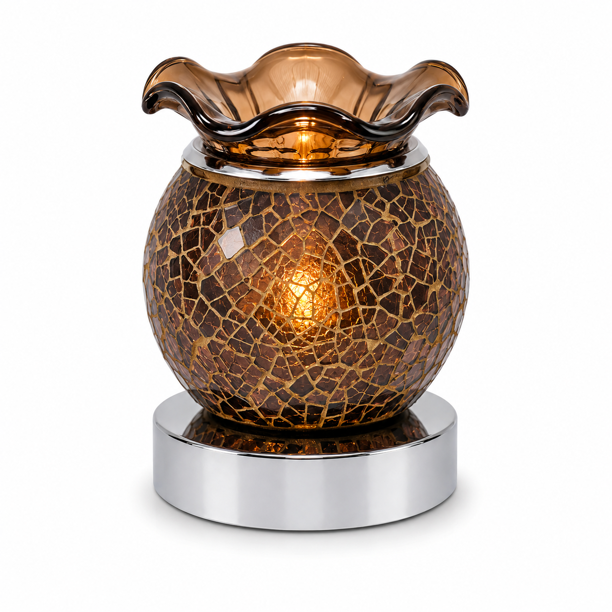 Touch Aromatic Lamp - Crackle - Brown